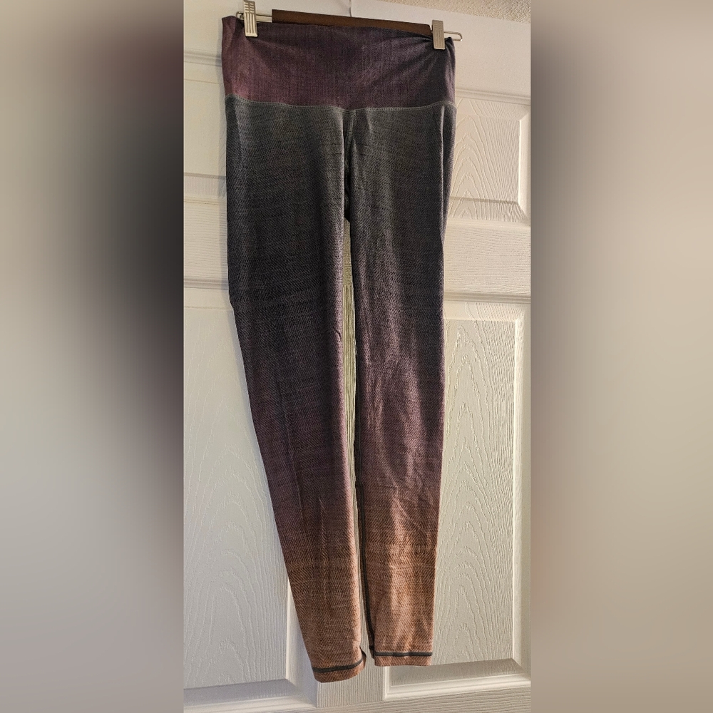 Gradient Deep Purple To Orange-y Leggings By Nayama Sol